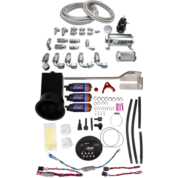 DeatschWerks 94-02 Nissan Silvia and Skyline X2 Surge Module with DW420 Pumps and PTFE Plumbing Kit - 9-421-625-7022