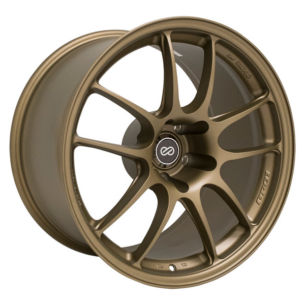 Enkei PF01 18x10.5 5x114.3 15mm Offset 75mm Bore Titanium Gold Wheel - 460-8105-6515TG