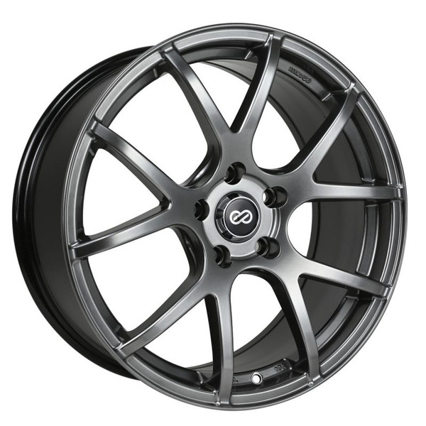 Enkei M52 16x7 45mm Offset 5x100 Bolt Pattern 72.6mm Bore Dia Hyper Black Wheel - 480-670-8045HB