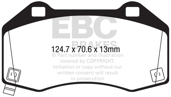 EBC 2017+ Fiat 124 Spider 1.4L Turbo Abarth Redstuff Front Brake Pads - DP32286C
