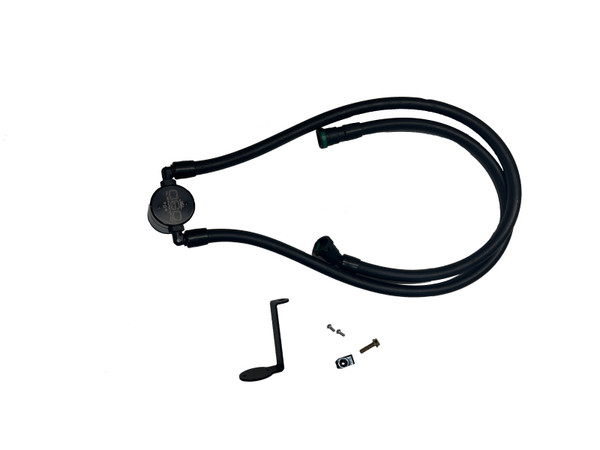 J&L 2025 Ford Explorer 2.3L EcoBoost 3.0 PVC Side Oil Separator - Black Anodized - 3121P-B