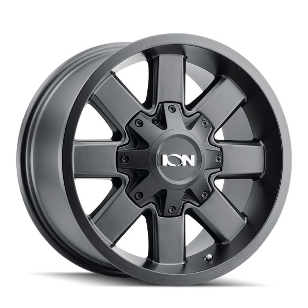 ION 141 18x9 / 8x165.1 BP / 18mm Offset / 125.2mm Hub Satin Black Wheel - 141-8981B18