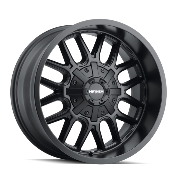 Mayhem 8107 Cogent 17x9 / 8x170 BP / -12mm Offset / mm Hub Matte Black Wheel - 8107-7970MB