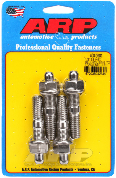 ARP 1/2in SS hex bellhousing to trans stud kit - 400-0901