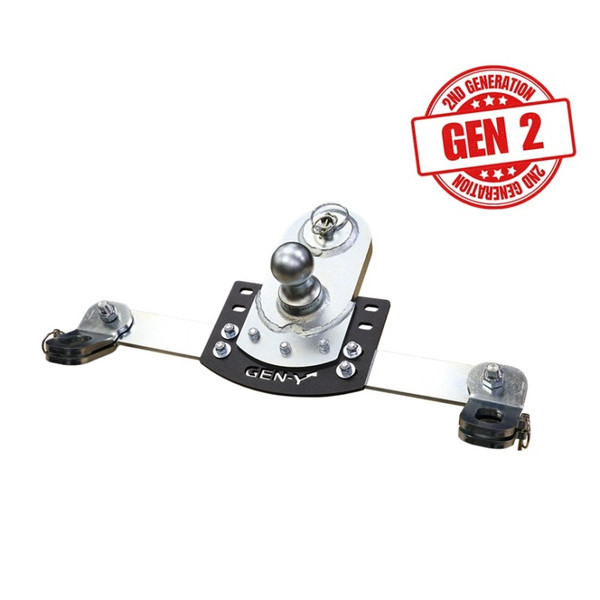 Gen-Y 20-24 GM Short/Long Bed GoosePuck II 5in Offset Ball Puck Mount 25K TW w/Safety Chain Anchors - GH-21017