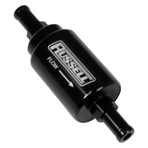 Russell 3/8 Male To 3/8 Male Barbed Fuel Check Valve - Black Anodized - 650625
