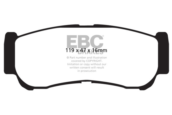 EBC 07-09 Hyundai Santa Fe 2.7 Greenstuff Rear Brake Pads - DP61982
