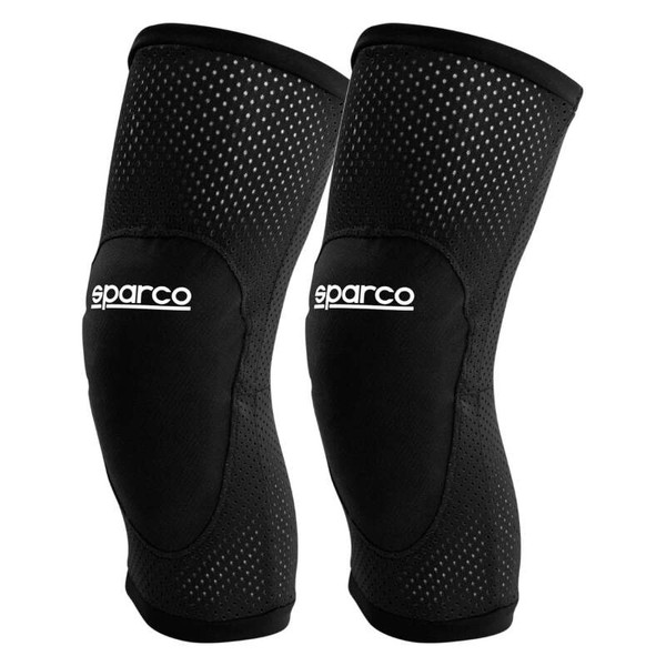 Sparco Kart Knee Pads - Black (Medium) - 001541KNR2M