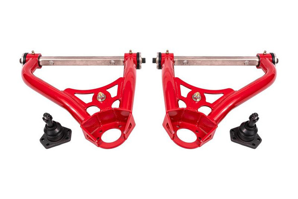 BMR 68-74 Chevrolet Nova Non-Adj. Upper A-Arms w/ STD. Ball Joint (Delrin) - Red - AAU311R
