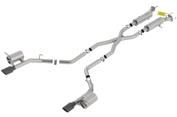 Borla 18-20 Dodge Durango SRT 6.2L V8 2.75in S-Type SS Catback Exhaust w/ BLK Chrome Tips - 140791BC