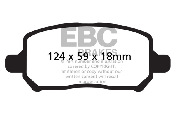 EBC 05-10 Chevrolet Cobalt 2.2 4 Lug Greenstuff Front Brake Pads - DP21660