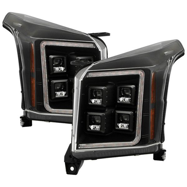 Spyder Apex 15-20 GMC Yukon High-Power LED Module Headlights - Black (PRO-YD-GY15HALAP-SBSEQ-BK) - 5088741