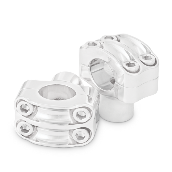Burly Brand Reaper Riser Clamp 1-1/2in Tall for 1in Bar, Set - Chrome - B12-8011C