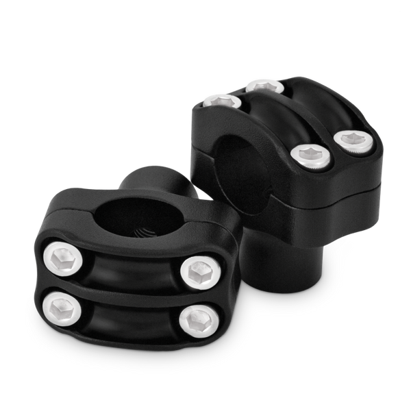 Burly Brand Reaper Riser Clamp 1-1/2in Tall for 1in Bar, Set - Texture Black - B12-8011TB