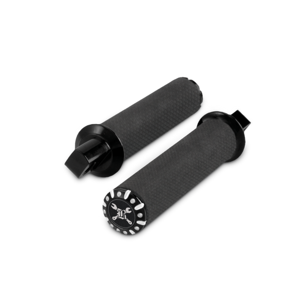 Burly Brand Universal Hawk  Footpeg Set Billet - Black Machined - B13-1123BM