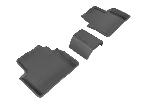 3D MAXpider 16-20 Honda Civic Kagu 2nd Row Floormats - Black - L1HD07421509