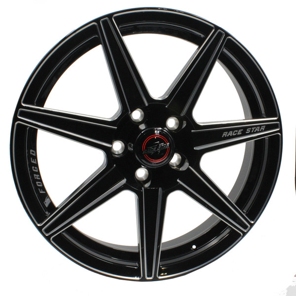 Race Star 72 ValStar 17x 2.25 / 0BC / 1.7BS / in CB / Black w/Machined Accents Wheel - 72-72400112AB