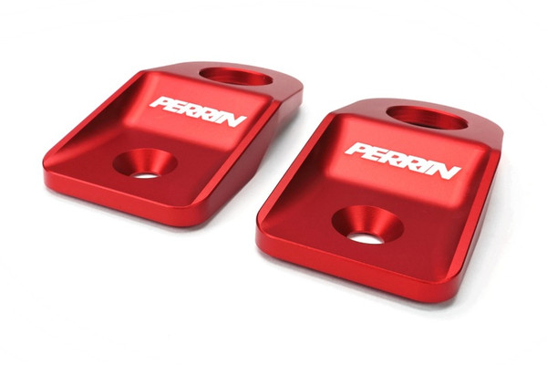 PERRIN 08-14 Subaru WRX / STI Upper Radiator Bracket Set - Red - PSP-ENG-522RD