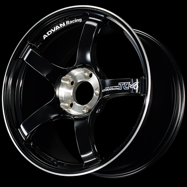 Advan TC-4 SE 15x5.0 / +45 Offset / 4-100 / 63mm Bore / Racing Gloss Black & Diamond Cut - YADS5A45ABF
