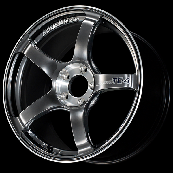 Advan TC-4 SE 17x7.5 / +40 Offset / 4-100 / 63mm Bore / Racing Hyper Black & Diamond Cut - YADS7F40AHBF