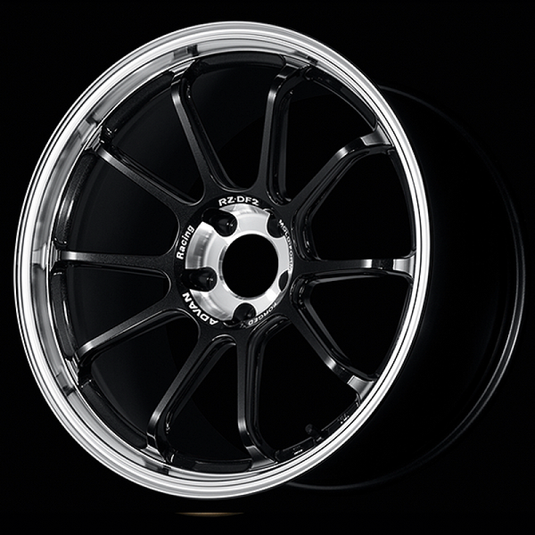 Advan RZ-DF2 20x10.5 / +44 Offset / 5-114.3 / 73mm Bore / Diamond Cut & Racing Titanium Black - YAF0L44EDRTB