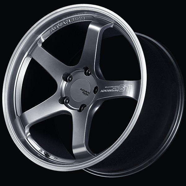 Advan GT for Porsche 19x9.5 / +40 Offset / 5-130 / 71.6mm Bore / Machining & Hyper Platinum Black - YAQ9J40PMPB