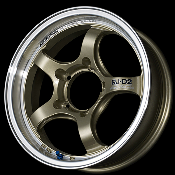 Advan RG-D2 15x5.5 / +45 Offset / 4-100 / 63mm Bore / Machining & Champagne Gold - YAT5B45ACG