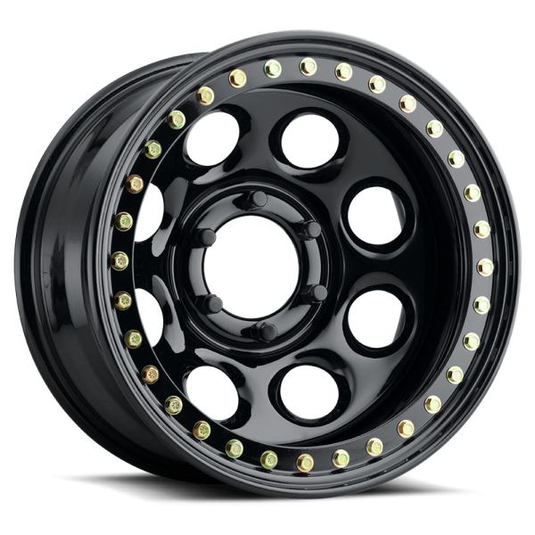 Raceline RT81 Rock 8 15x10in / N/Amm Offset / 4.25mm Bore - Gloss Black - RT8150060R