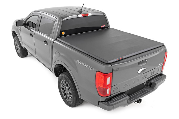 Rough Country Soft Tri-Fold Bed Cover Ford Ranger 2WD/4WD (19-23)