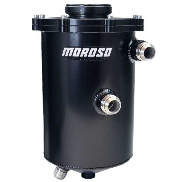 Moroso 2 Piece 13in Tall 7in Dia 5.5 Quart Dry Sump Tank - Black - 22022