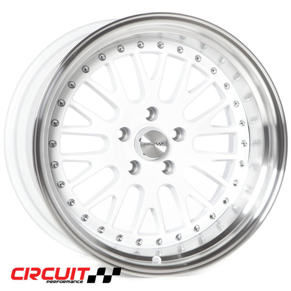 Circuit Performance CP21 18x11 Gloss White / Machined Lip 5x114.3 [+20mm] Wheel
