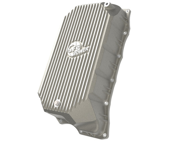aFe GM Diesel Trucks 20-25 V8-6.6L L5P POWER Street Series Transmission Pan Raw w/ Machined Fins - 46-71380A