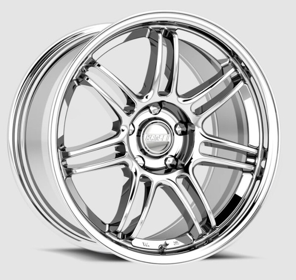 Kansei K17X Seven 18x8.5in / 5x114.3 BP / 35mm Offset / 73.1mm Bore - Chrome - K17X-188512+35