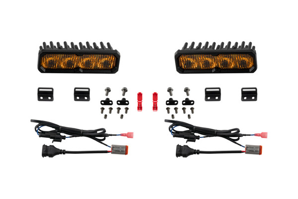 Diode Dynamics 2022-2026 Toyota Tundra Fog SS6 Sport LED Kit Yellow 3000K - DD8703