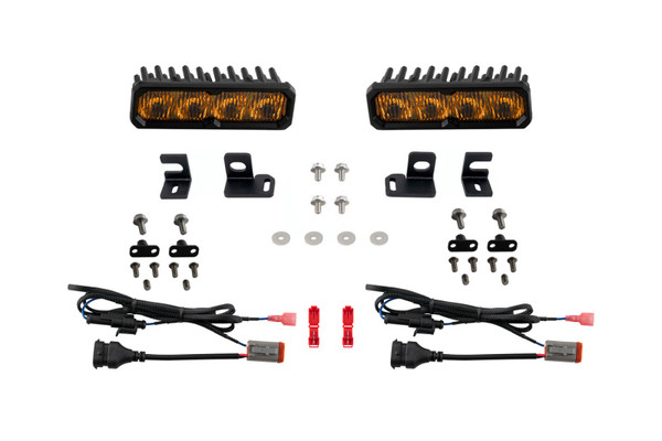 Diode Dynamics 2024-2026 Toyota 4RunnerTacoma/4Runner Fog SS6 Sport LED Kit Yellow 3000K - DD8844