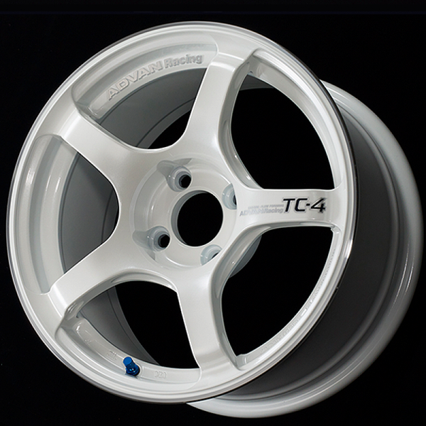Advan TC4 16x7.5 / +35 Offset / 4x100 / 63mm Bore / Racing White Metallic and Ring - YAD6F35AWMR