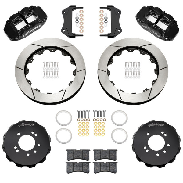 Wilwood 89-98 Nissan 240SX/89-94 Skyline/90-96 300ZX Superlite 6R Fr BBK w/ 12.88in SLT Rotors - Blk - 140-18243