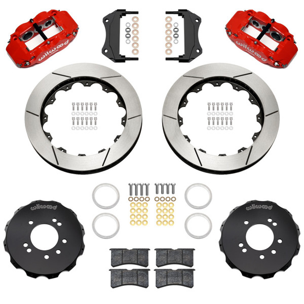 Wilwood 89-98 Nissan 240SX/89-94 Skyline/90-96 300ZX Superlite 6R Fr BBK w/ 12.88in SLT Rotors - Red - 140-18243-R