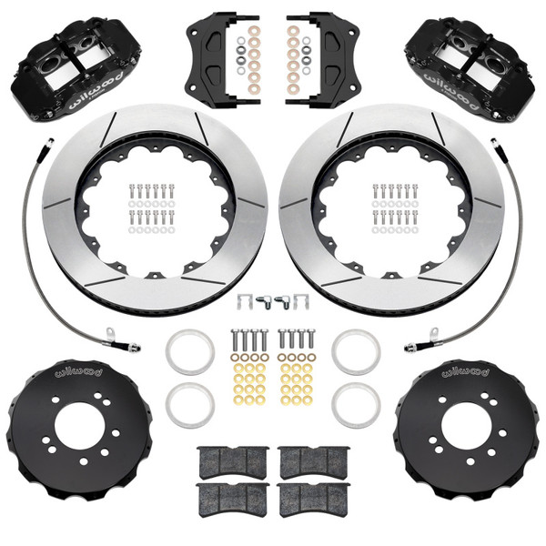 Wilwood 89-98 Nissan 240SX/89-94 Skyline/90-96 300ZX Superlite 6R Fr BBK w/ 14in SLT Rotors - Black - 140-18247