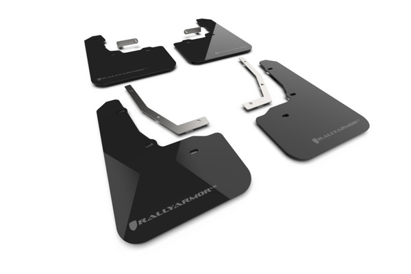 Rally Armor 2026 Subaru  Forester Wilderness Black UR Mud Flap w/Dark Grey Logo - MF152-UR-BLK-DGRY