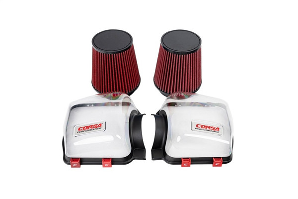 Corsa 24-25 Ford Mustang GT 5.0L Clear Lids & Dry Filters - 44015D