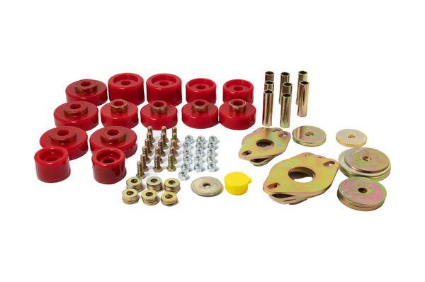 Energy Suspension 09-18 Ram 1500 Ext Cab/ Crew Cab Body Mount Set - Red - 5.4117R