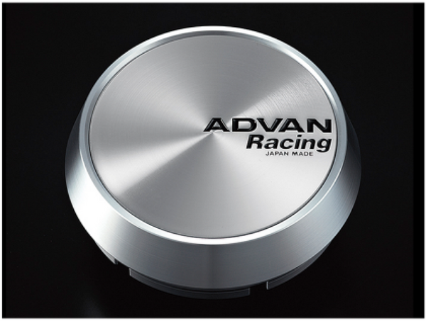 Advan 63mm Middle Center Cap - Platinum Silver w/ Black Letters - YV5969