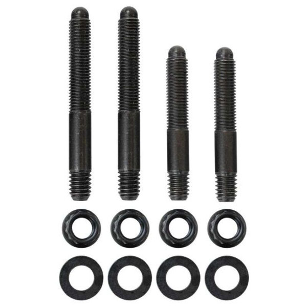 Moroso 2PC 5/16in-24 x 2.0in & 2 PC 5/16in-24 X 2.5in Long 12-Point Nuts Carb Stud Kit w/Bracket - 37967