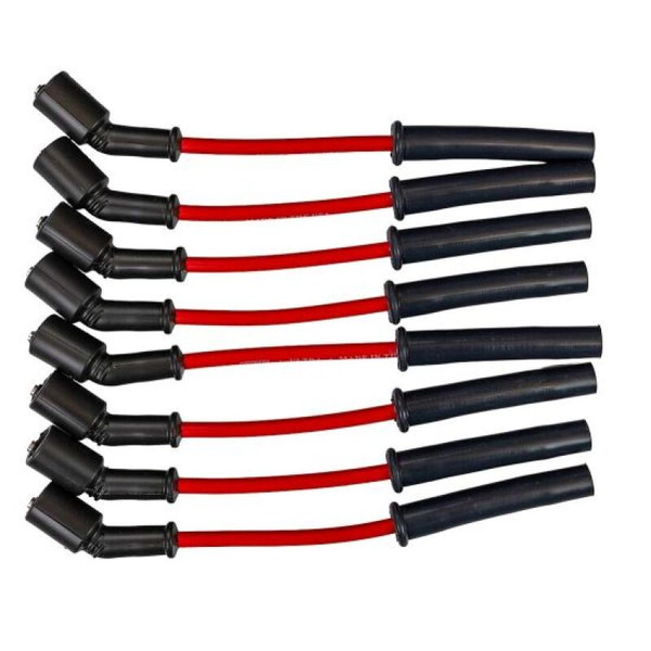 Moroso GM Gen V LT1/LT4 Ultra 350 8mm Multi-Angle Boot Ignition Spark Plug Wire Set - Red - 52035