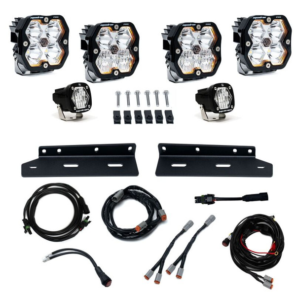 Baja Designs 21-25 Ford Raptor Squadron Pro 2.0/S1 Fog Pocket Kit (Multi Patterns) - Clear - 440020