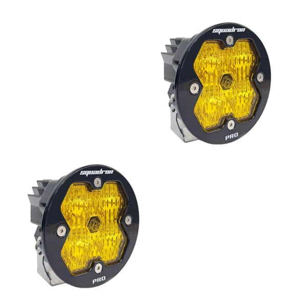 Baja Designs Squadron-R 2.0 Pro (Pair) LED Wide Cornering / No Harness - Baja Amber - 5978152NH