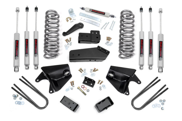 Rough Country 4 Inch Lift Kit Quad Front Shocks | Ford Bronco 4WD (1980-1996)