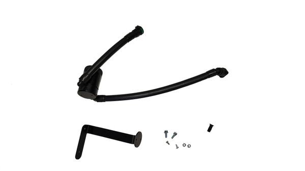 J&L 15-17 Ford F-150 5.0L Oil Separator 3.0 PCV Side - Black Anodized - 3132P-B