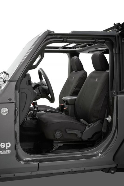 Bestop 18-26 Jeep Wrangler JL 2-Door Front Seat Covers (Black Diamond) - 29293-35